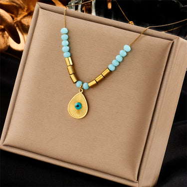 Stainless Steel Water drop Eye Pendant